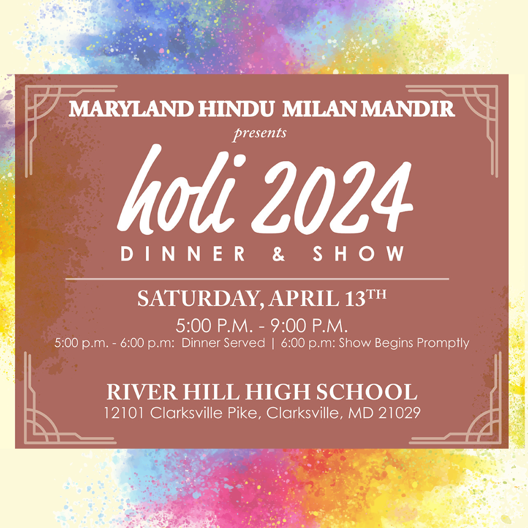 Maryland’s Premier Holi Celebration: Music, Dance, and Dinner Extravaganza