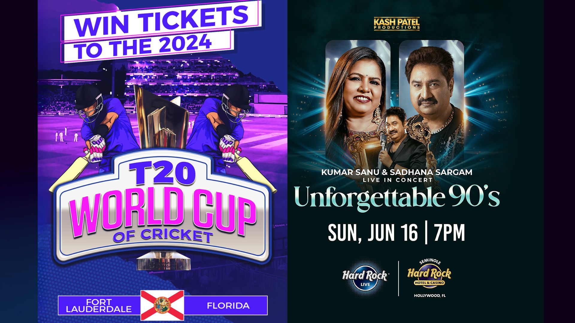 Cricket Clash and Bollywood Bash: Your Chance to Win Tickets – Presented by Kash Patel Productions!