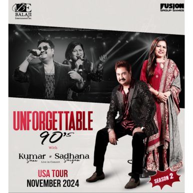 Kumar Sanu and Sadhana Sargam Set to Serenade the US This Fall with Unforgettable 90’s Tour Part Two