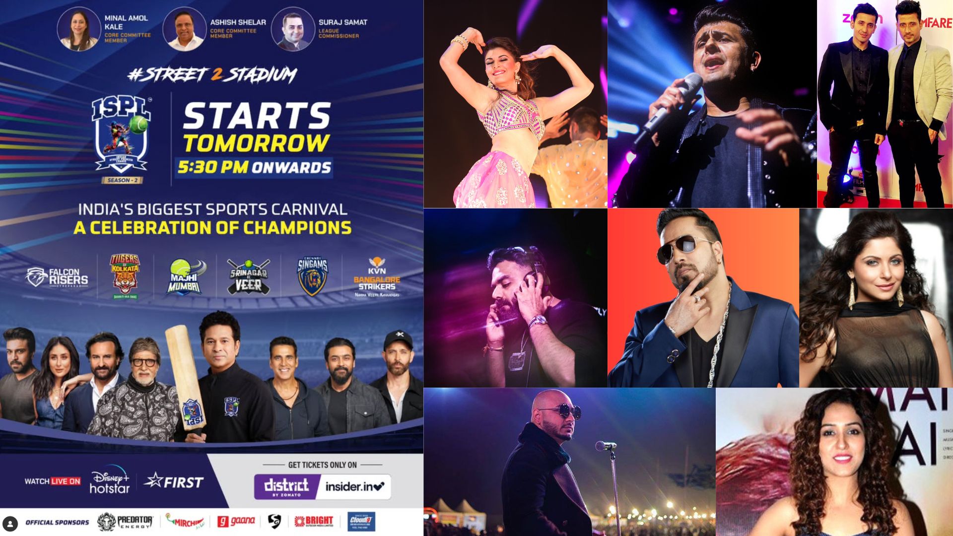 ISPL Season 2 Brings the Best of Cricket and Music with Emiway, Sonu Nigam, DJ Chetas, and more!