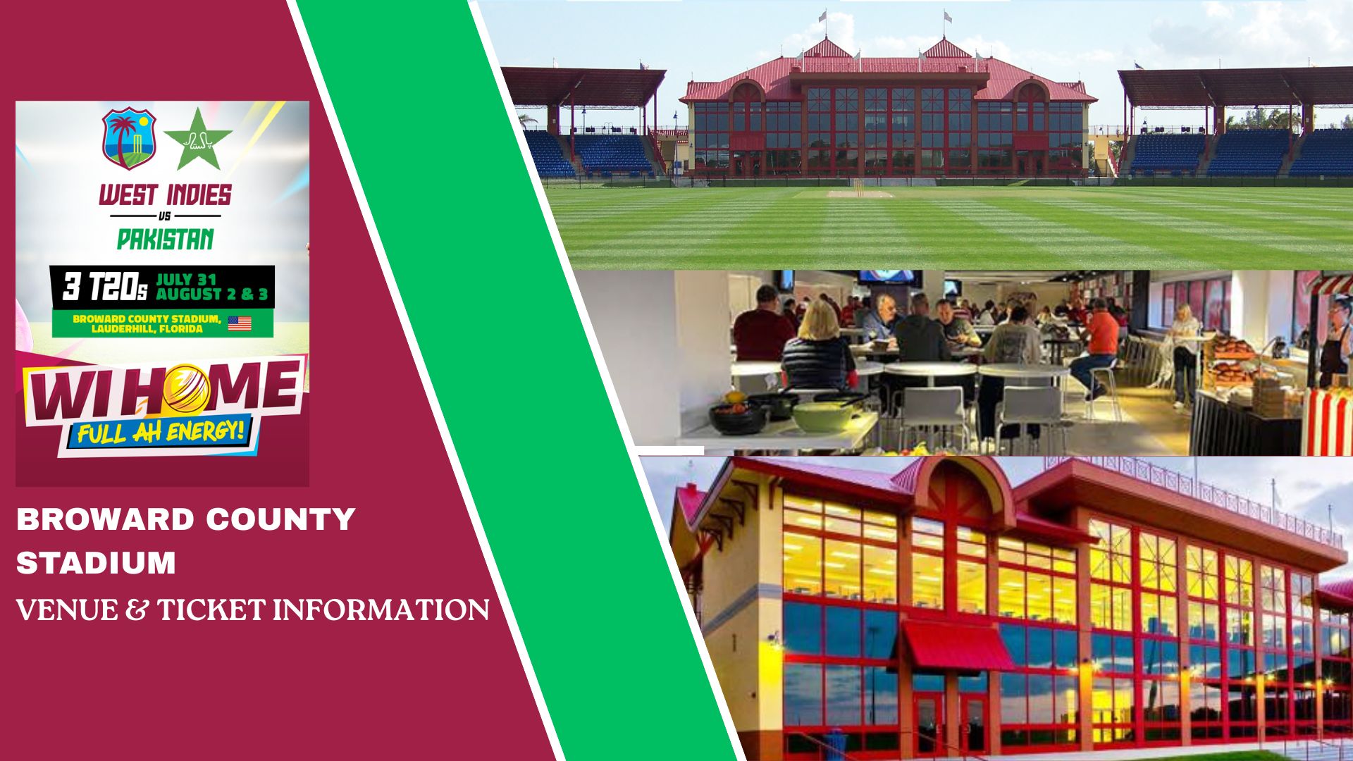 Celebrate Cricket in South Florida: West Indies vs Pakistan T20I Series at Broward County Stadium