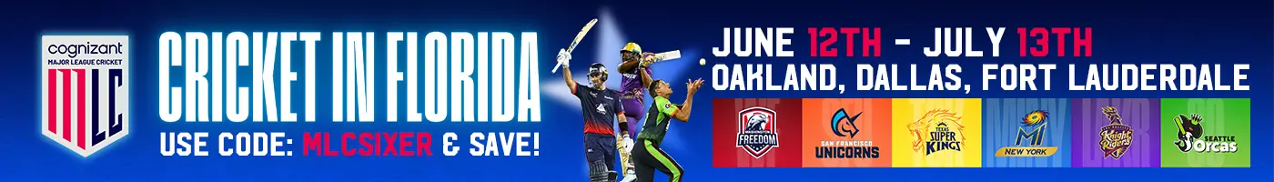 Major League Cricket July 1-6