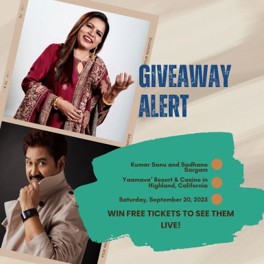 Bollywood Concert Giveaway: Win Tickets to Kumar Sanu & Sadhana Sargam Live at Yaamava’ Resort & Casino