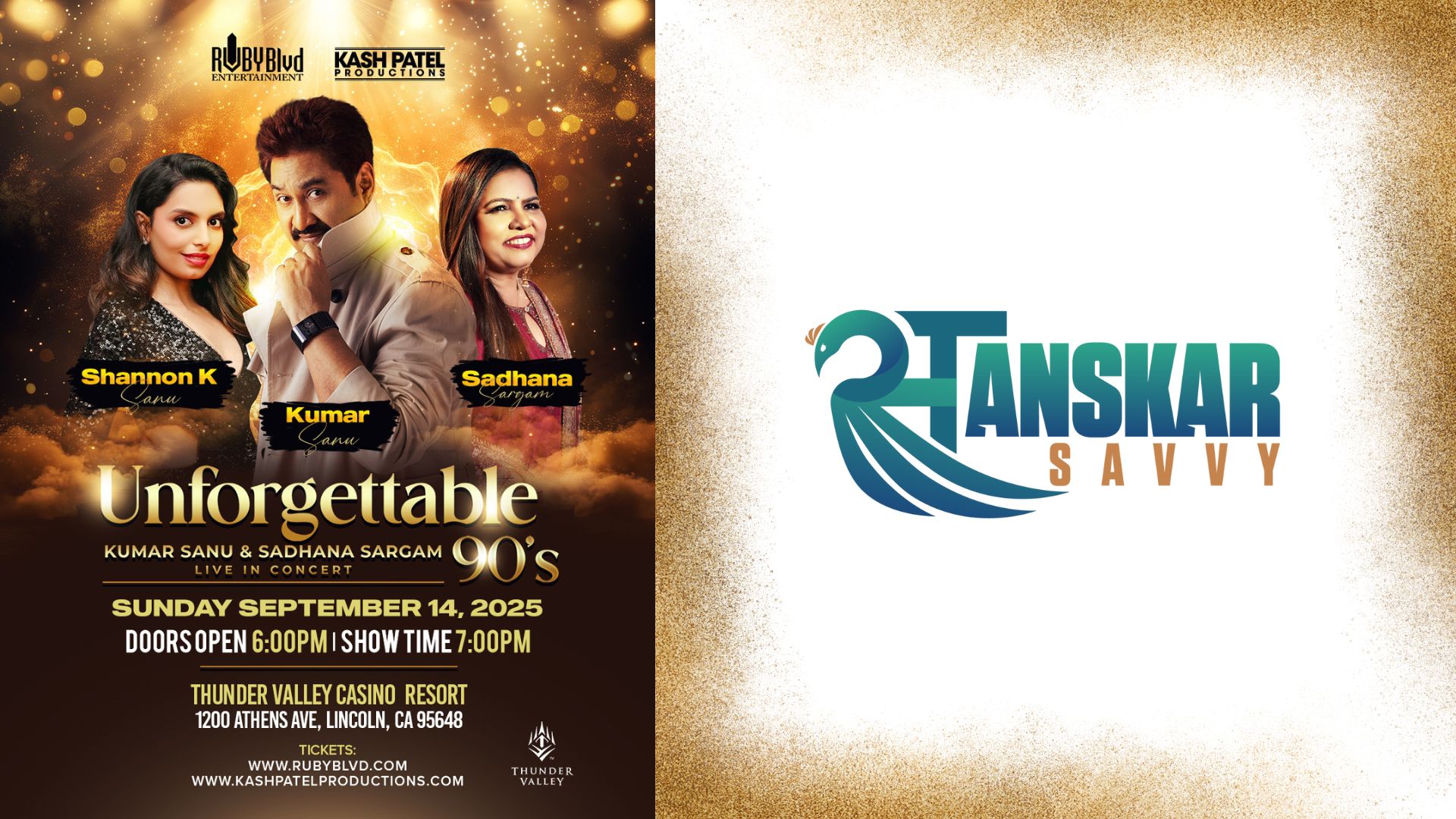Sanskar Savvy Joins as Media Partner for Kumar Sanu & Sadhana Sargam Live in Northern California
