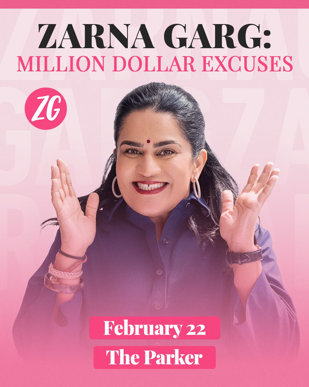 Zarna Garg Comedy Tour Million Dollar Excuses Fort Lauderdale