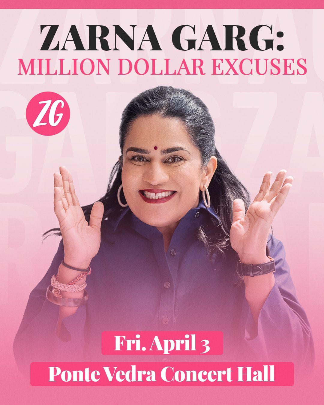 Zarna Garg Ponte Vedra Concert Hall Florida April