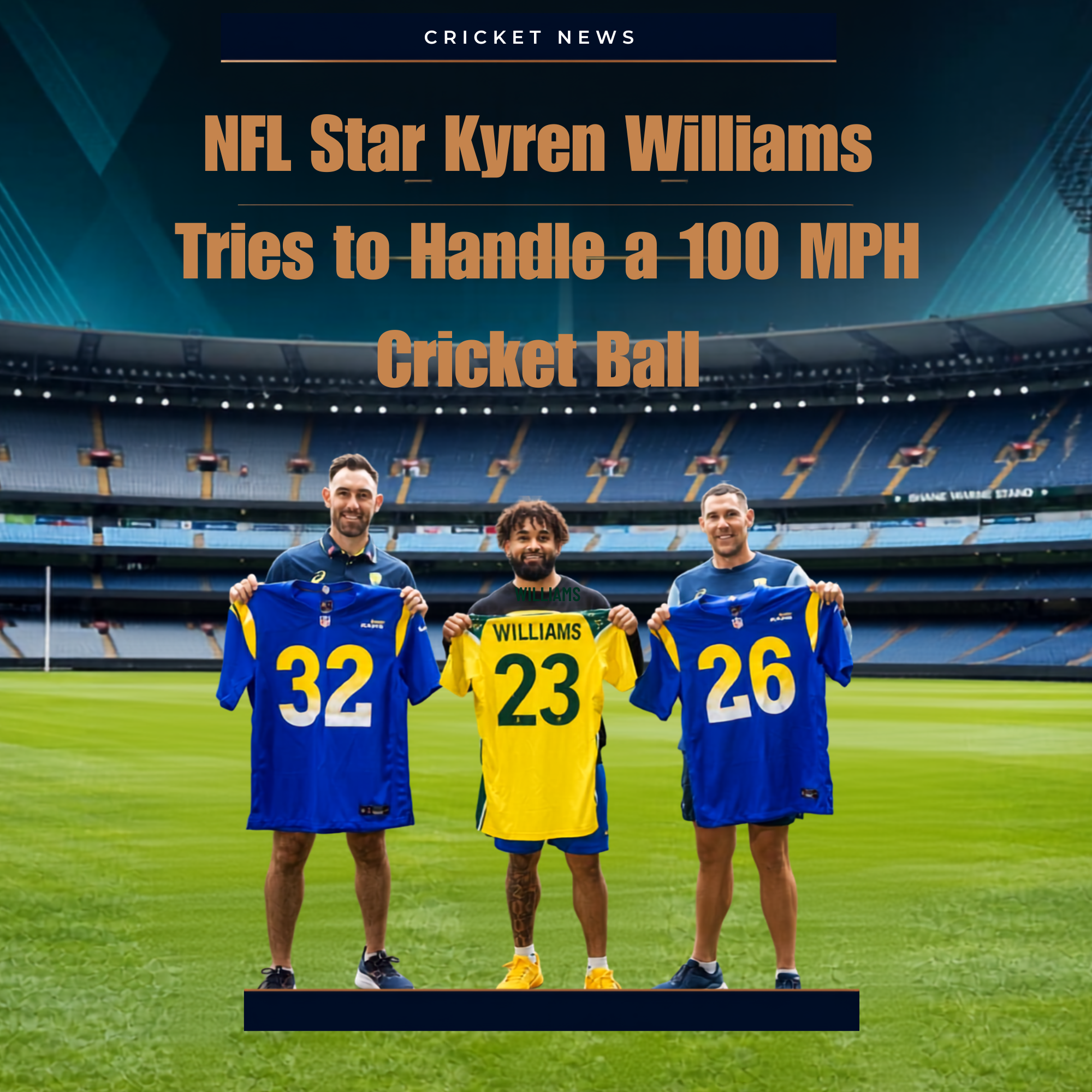 NFL Star Kyren Williams Tries to Handle a 100 MPH Cricket Ball